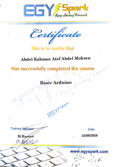 arduino certificate